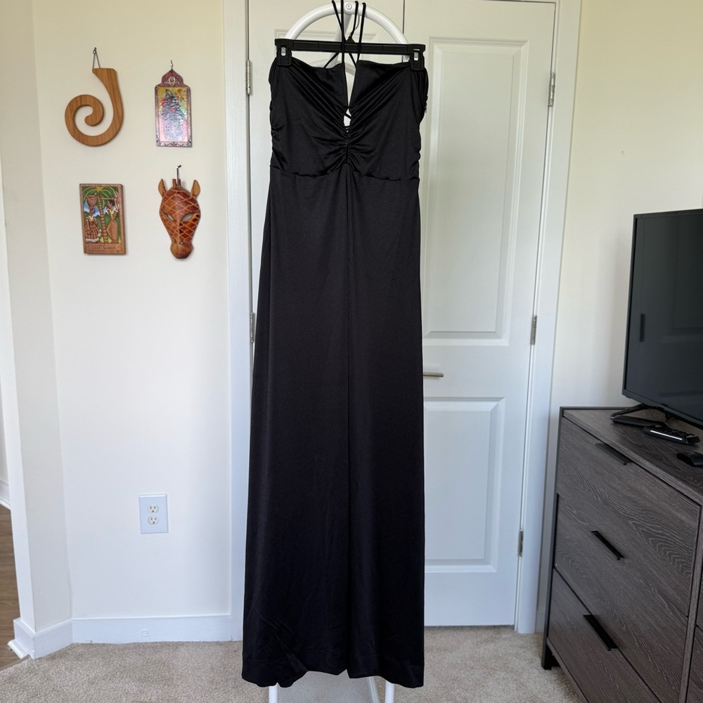 NWT Ganni Black Maxi Dress - Picture 5 of 11